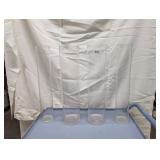 (4) Tall Clear Vases