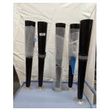 (5) Extra Tall Black Vases w/ A Design Cloth Wrap