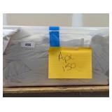 Tote w/ Lid + Approx. 150 Chair Back Covers, White