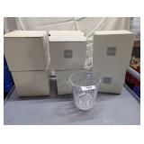 (6) Mikasa Clear Glass Ice Buckets