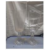 (2) Large Clear Glass Vases