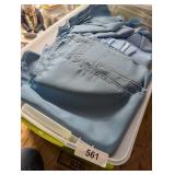 Tote w/ Lid + Approx. 300 Napkins, Powder Blue