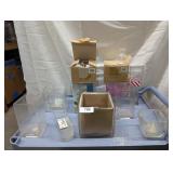 Assorted Clear Glass Vases