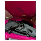 Tote w/ Lid + Approx. 400 Chair Covers, Black