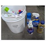 Plastic Bucket w/ Partial Cleaners