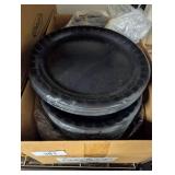 Styrofoam Black Plates Non Divided, Partial