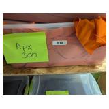 Tote w/ Lid + Approx. 300 Cloth Napkins, Orange