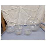 Glass Fish Bowl Style Centerpiece Containers