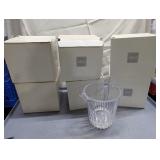 (6) Mikasa Clear Glass Ice Buckets