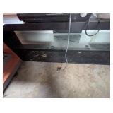 Black TV Stand w/ Glass Shelf