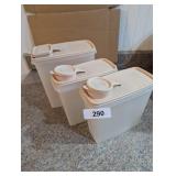 (3) Tupperware Cereal Keepers