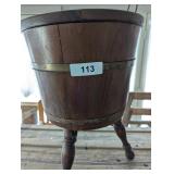 Vintage Wooden Sewing Basket