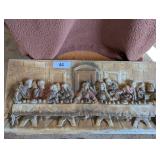 Vintage Chalkware "Last Supper " 3D Wall Plaque