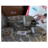 Plastic Milk Crate w/ (2) Hand Weights &