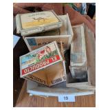 Popcorn Tin, Wooden Box & Cigar Boxes