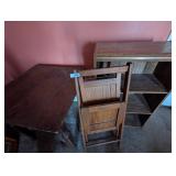 Small Vintage Table, Small Bookcase &