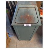 Vintage Metal Public Trash Can