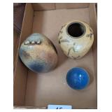 Gotek Pottery Vase, Hand Painted Solid Brass Vase,