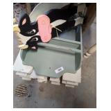 (2) Pallet Shelves, Green Wood Shelf &