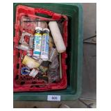 Tote [No Lid] w/ Tape Measure, Screws, L-Hangers &