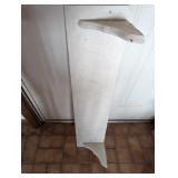 Small Wood Bookshelf w/ White Wall Shelf