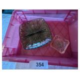 Vintage Pink Depression Glass Ashtray &