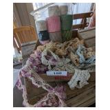 Crocheted Trim Pieces & Thread -*