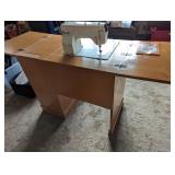 Dressmaker Model 860 Sewing Machine w/ Oak Cabinet