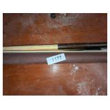 (2) Pool Sticks & Fishing Rod Case