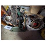 Bucket w/ Tool Caddy w/ Nuts, Bolts, Tape, +