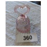 Pink Fenton Glass Bell
