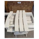 (2) Plastic Folding Table & (2) Wood TV Trays