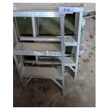(2) Aluminum Little Step Ladders