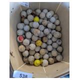 Canvas Tote w/ Large Quantity Golf Balls