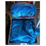 (2) Plastic Milk Crates w/ Tarps