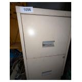 Two Drawer Metal File Cabinet - No Key