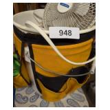Bucket w/ Bucket Tool Pouch, Extension Cords & Fan
