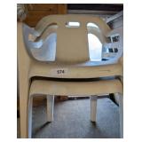 (2) Plastic Patio Chairs