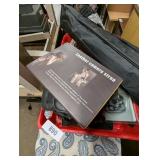 Plastic Tray w/ Camera Strap, Tripod & Other