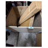 Large Wooden Box w/ Fiberboard Pieces &