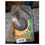Plastic Tub w/ Wooden measuring stick, +
