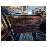 Old Wooden Box w/ Hinged Lid