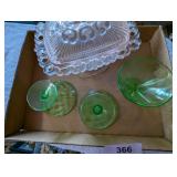 Vintage Open Lace Pedestal Candy Dish &