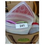 Fabric Tote + Rubbermaid Storage Containers