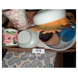 Glass Bowls, Mugs, Serving Plates & Other