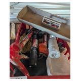Plastic Tray, Caulking Gun, Screwdrivers & Other