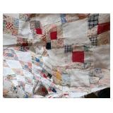 Patchwork Quilt Topper Machine Stitched