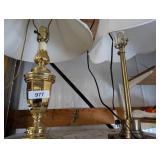 (2) Brass Lamps w/ Shades