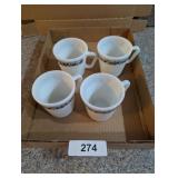 (4) Pyrex Coffee Cups