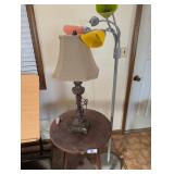Small Table w/ (2) Lamps